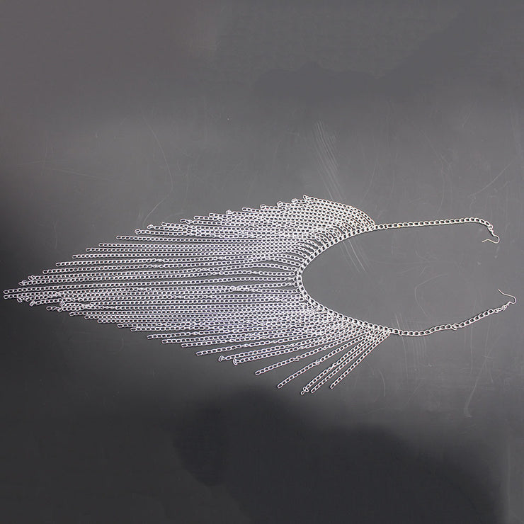 Aluminum Chain Tassel Face Mask Women