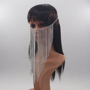 Aluminum Chain Tassel Face Mask Women